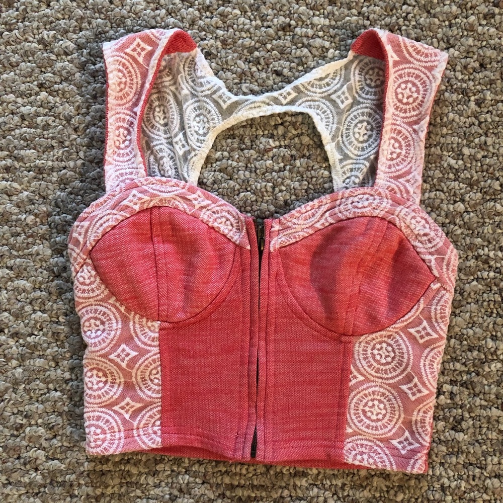 Pins & Needles Zip-Up Crop Top - Urban Outfitters